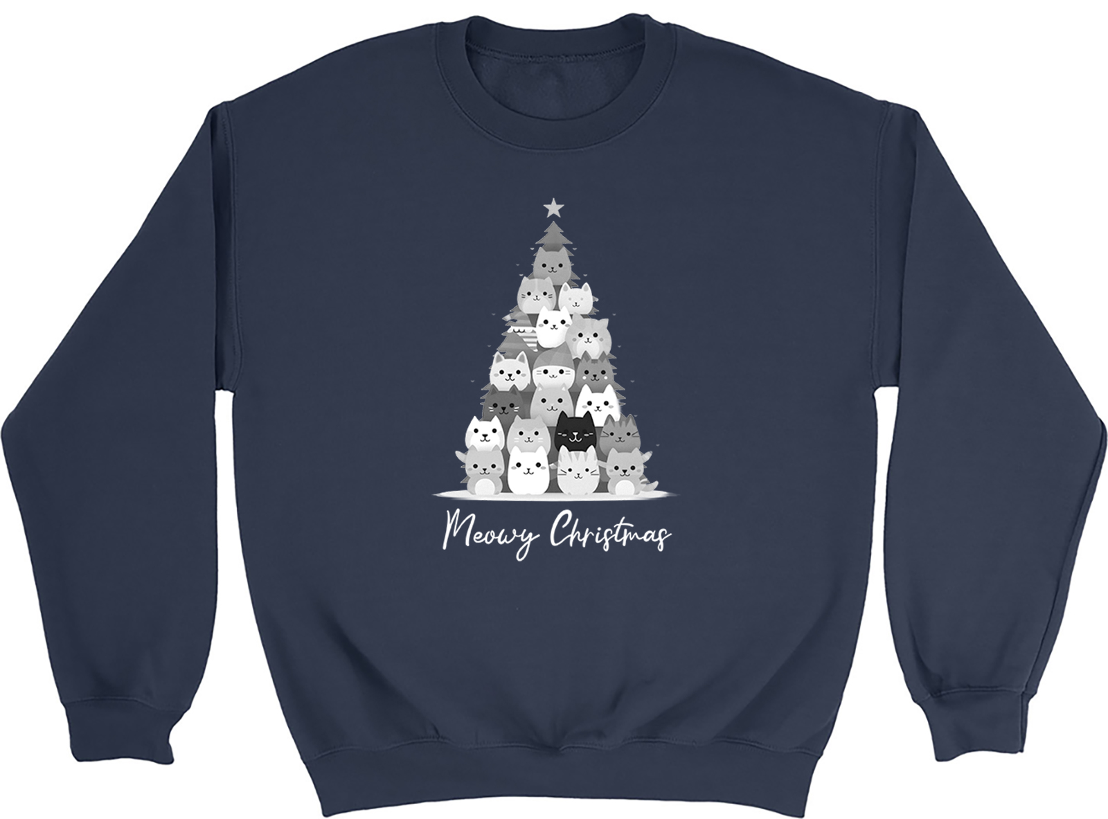 Meowy deals christmas sweatshirt